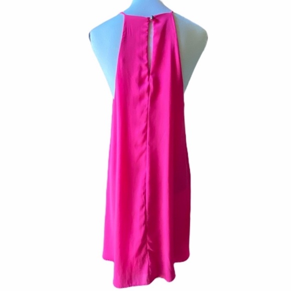 Everly High Neck Trapeze Pink Dress Size L - Picture 3 of 13